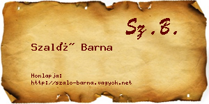 Szaló Barna névjegykártya
