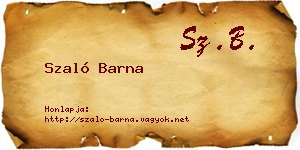 Szaló Barna névjegykártya
